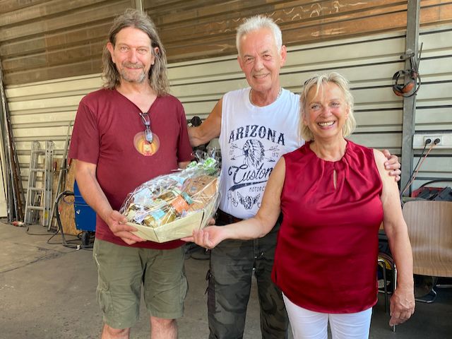 Marco Schweiger mit Erwin Mühlbauer und Angelika Krüger